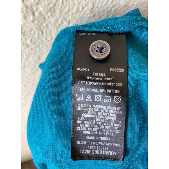 Ted Baker Derry Modern Slim Fit Polo Teal - Picture 10 of 10